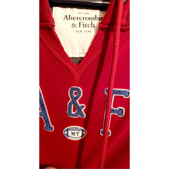 Abercrombie and Fitch A&F red hoodie sweater - Picture 2 of 5
